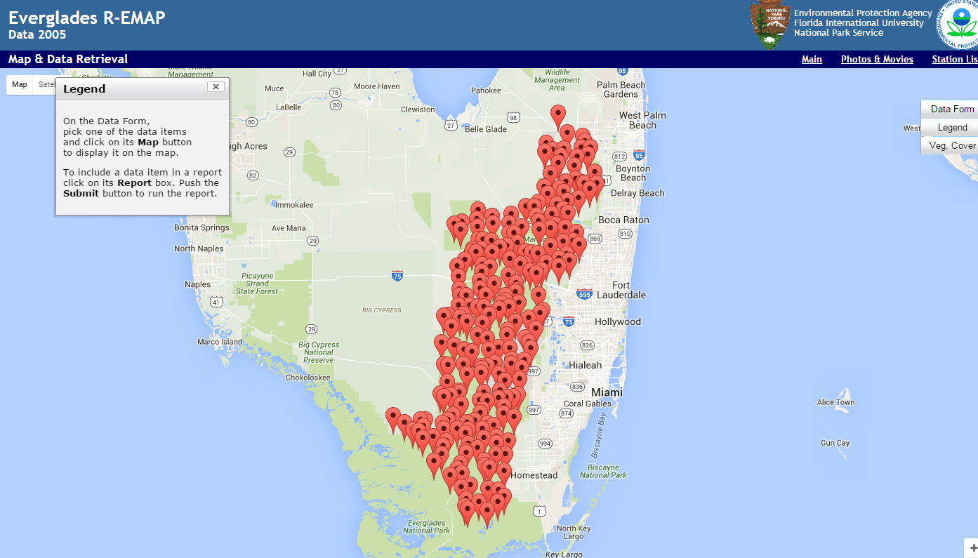 Regional Environmental Monitoring and Assessment Program (R-EMAP): Greater Everglades Whole-Ecosystem Monitoring and Assessment - Interactive Web Application