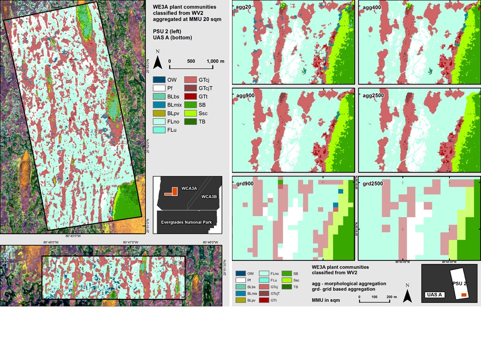 Evaluation of WorldView-2 and Landsat Data to Differentiate and Map Freshwater Marsh Plant Communities at Different Spatial Scales for Two Everglades Landscapes