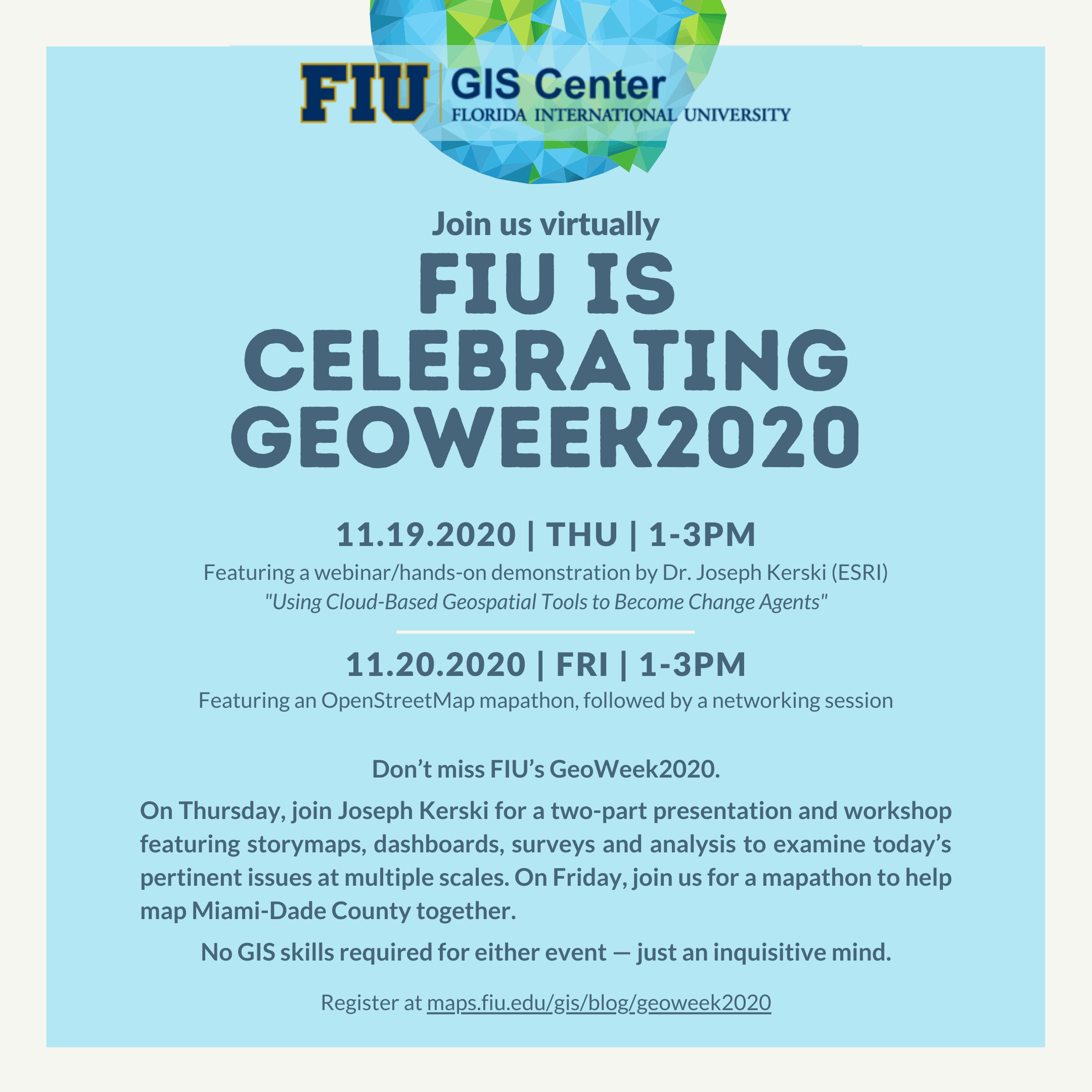 FIU GIS Center GeoWeek2020